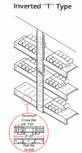 inverted T_cable tray support