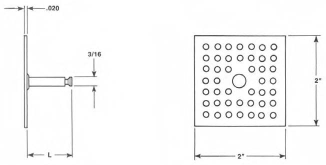 Notched End Anchor Bolt - Insulation Anchors