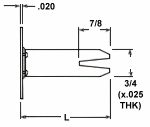 Prong Insulation Anchor - Side View