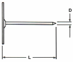 Self Stick Insulation Anchor - Side View