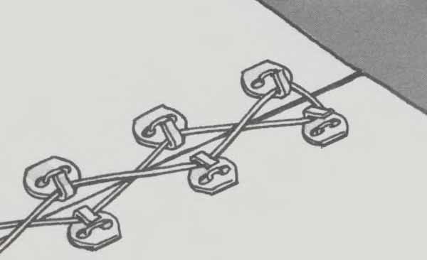 Secure Insulation by lacing through Hooks