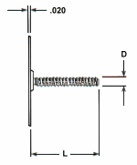 Threaded Anchor Bolt Insulation Anchor - Side View