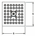 Threaded Anchor Bolt Insulation Anchor - Top View