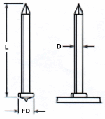 Capacitor Discharge Weld Pin - Conical Tip