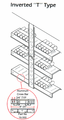 Inverted "T&quot Type Cable Hanger