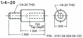 Stack Studs - 1/4 - 20