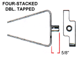 Tapped Cable Hanger: Crimp Type - Four Stacked Double Tapped