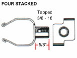 Tapped Cable Hanger - Crimp Type: Four Stacked