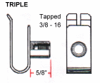 Tapped Cable Hanger - Crimp Type: Triple