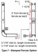 Tapped Banding Type Cable Hanger - Type 7: Stamped Ferrule Option