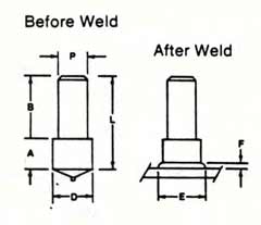 Aluminum Arc Shoulder Base (SB) Welding Pin