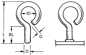 Eye Bolt Arc Weld Stud