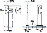 Rectangular - 'T' Slotted Arc Weld Stud