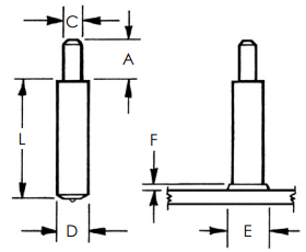 Shoulder - No Thread Arc Weld Stud