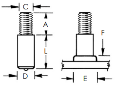 Shoulder Threaded Arc Weld Stud