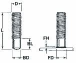 Standard Thread Arc Weld Stud