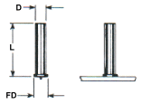 Flanged No Thread CD Weld Stud