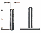 No Flanged - No Thread - CD Weld Stud