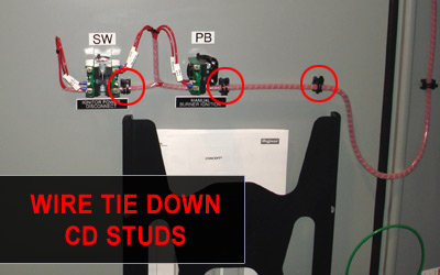 Wire Tie Down Stud used for holding cables