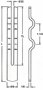 Rectangular Corrugated Refractory Weld Stud