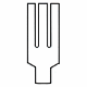 Rectangular Three Tine Refractory Weld Stud